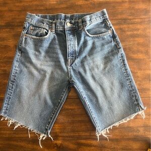 Zara Blue Denim Cutoff Bermuda Shorts